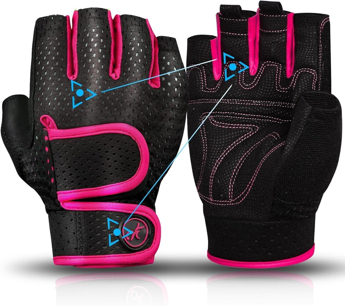 MOREOK Gewichtheber Handschuhe Workout Handschuhe - L