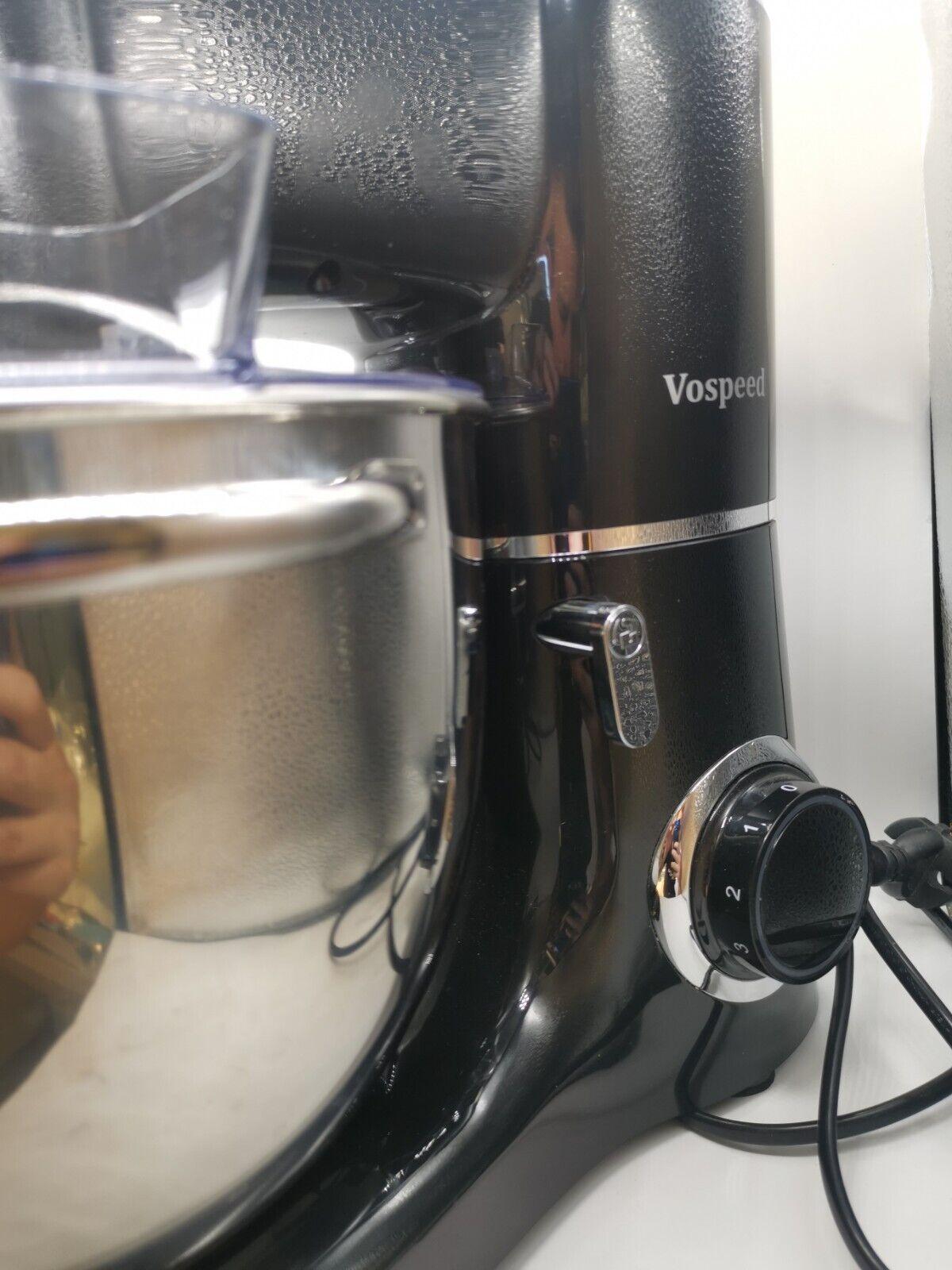 Vospeed Küchenmaschine Knetmaschine Backen, 1500W, 6,2l, 10 Geschwindigkeiten