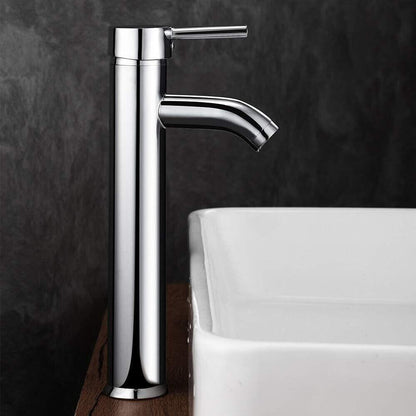 GAVAER Wasserhahn Badezimmer Wasserhahn Waschbecken Waschtischarmatur silber