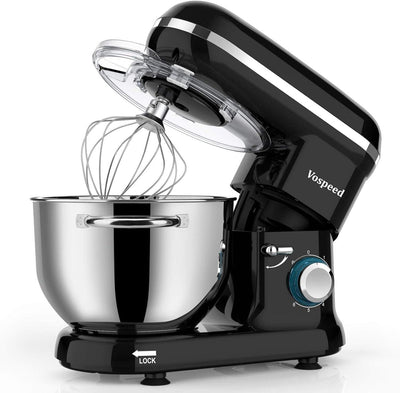 Vospeed Küchenmaschine Knetmaschine Backen, 1500W, 6,2l, 10 Geschwindigkeiten