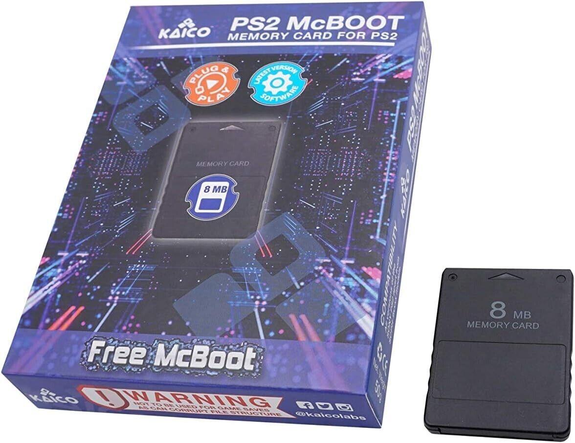 Kaico 8MB PS2 Speicherkarte für Sony Playstation 2 FMCB PS2 Mcboot 1.966