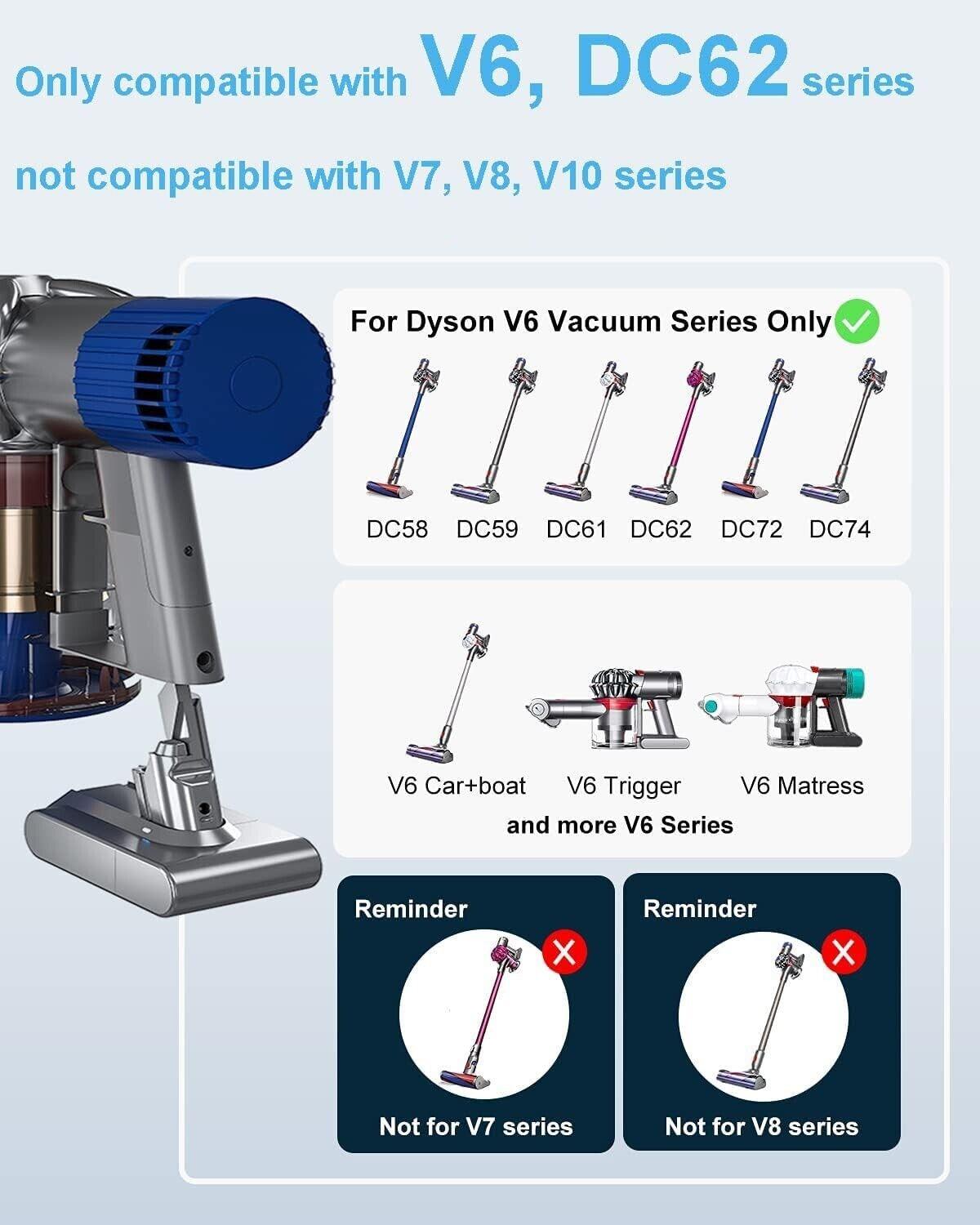 DTK Ersatzakku für Dyson Staubsauger V6 Akku Batterie DC58 DC59 DC61 DC62 Animal