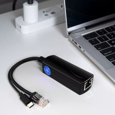 PoE Splitter Type C 5V/4A Adaptive 10/100/1000Mbps PoE Splitter USB TYPE C 5V F1