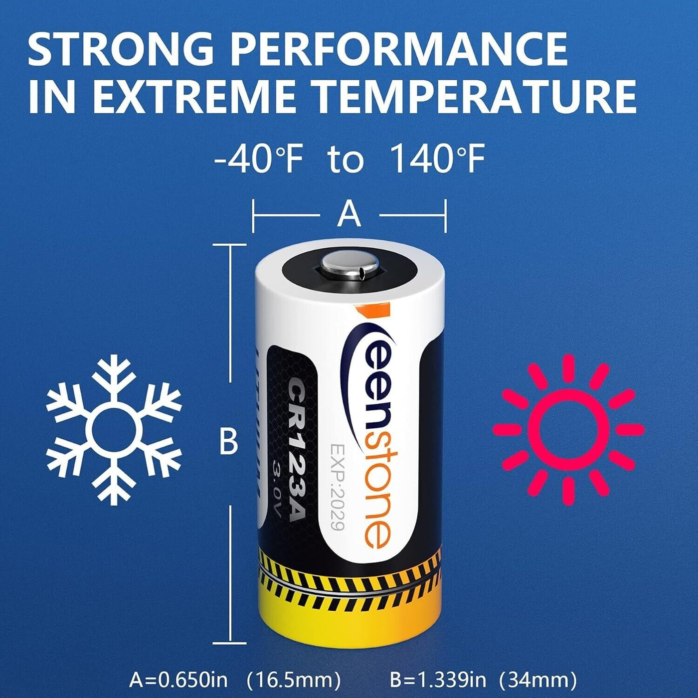 Keenstone CR123A 3 V Lithium, Keenstone 1600 mAh CR17345 3 V Lithium Einweg-Batt