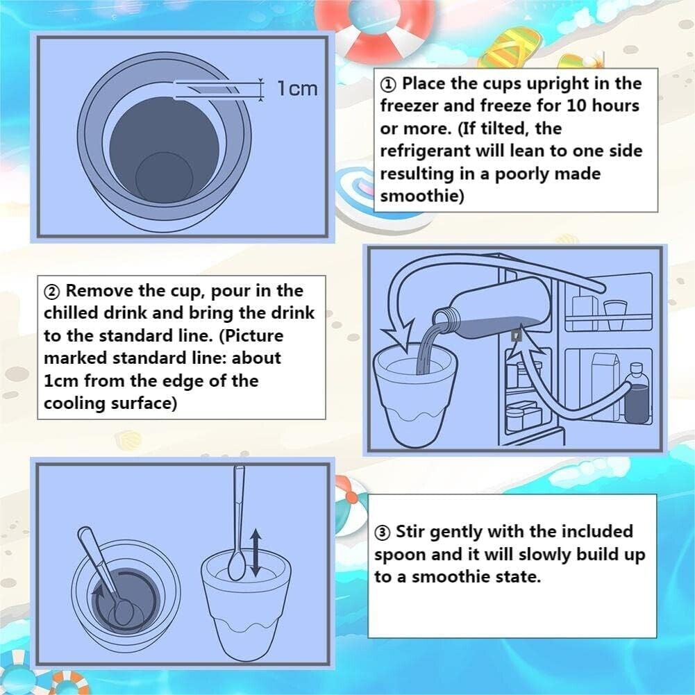 Frozen Magic Squeeze Cup Slushy Maker Cup Slush Ice Becher mit 1 Löffel