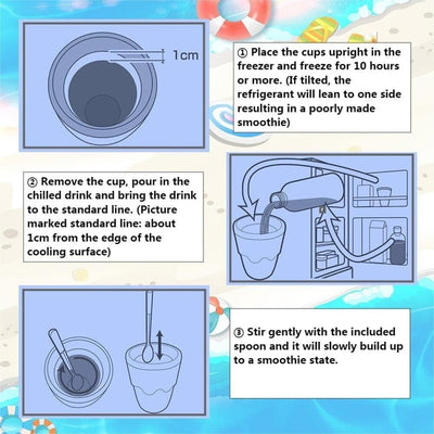 Frozen Magic Squeeze Cup Slushy Maker Cup Slush Ice Becher mit 1 Löffel