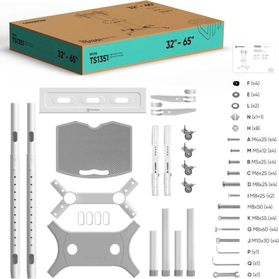 ONKRON Universal TV Ständer rollbar 32-65 Zoll TV bis 50 kg, Fernsehständer