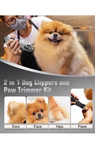 2in1 oneisall Hundeschermaschine und PfotentrimmerSet, IPX7 Wasserdicht...