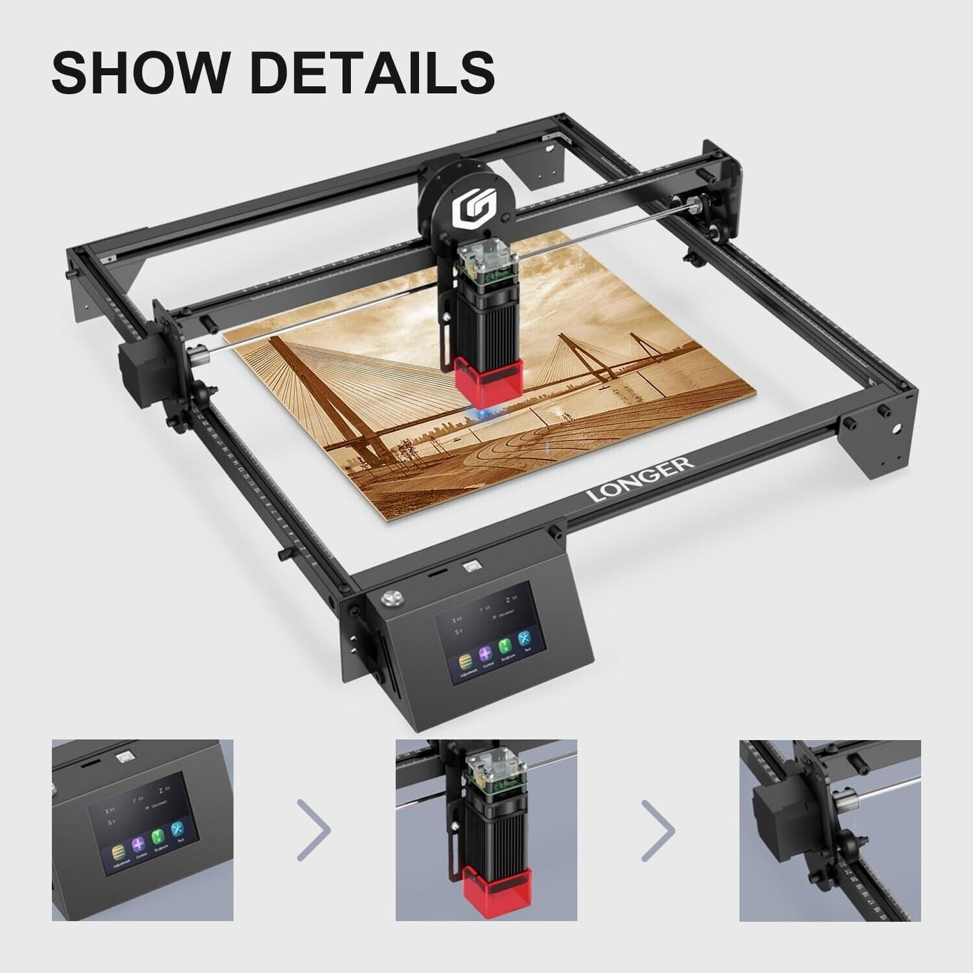 LONGER RAY5 10W Laser Engraver DIY CNC-Laserschneider und Graviermaschine mit ko