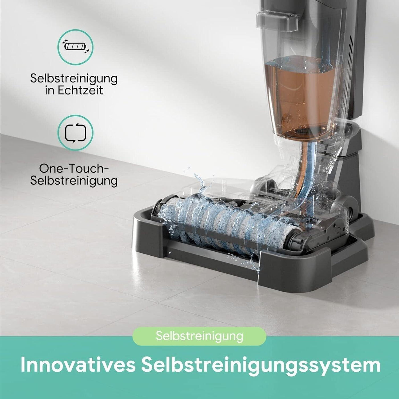 Tesvor Nass Trockensauger,3-in-1 Waschsauger,R5 Bodenreiniger kabellos,Saugwisch