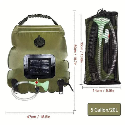 Solar Beheizte Campingduschtasche, Tragbare Badebeutel Outdoor-Reisen, Klettern.