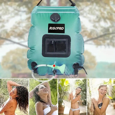 Solar Beheizte Campingduschtasche, Tragbare Badebeutel Outdoor-Reisen, Klettern.
