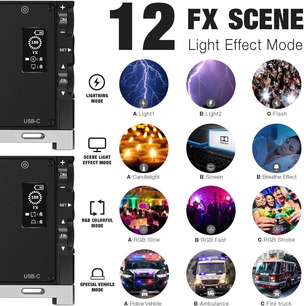 Pixel G1s RGB LED Videoleuchte Eingebaut 12W Akku Video Licht Volle Farbe und