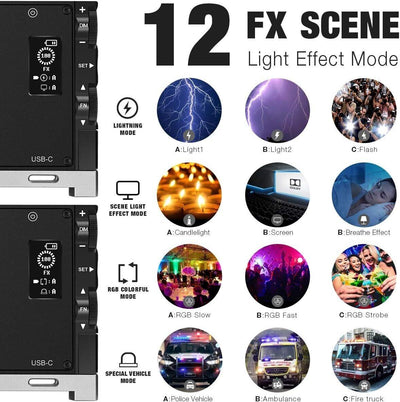Pixel G1s RGB LED Videoleuchte Eingebaut 12W Akku Video Licht Volle Farbe und