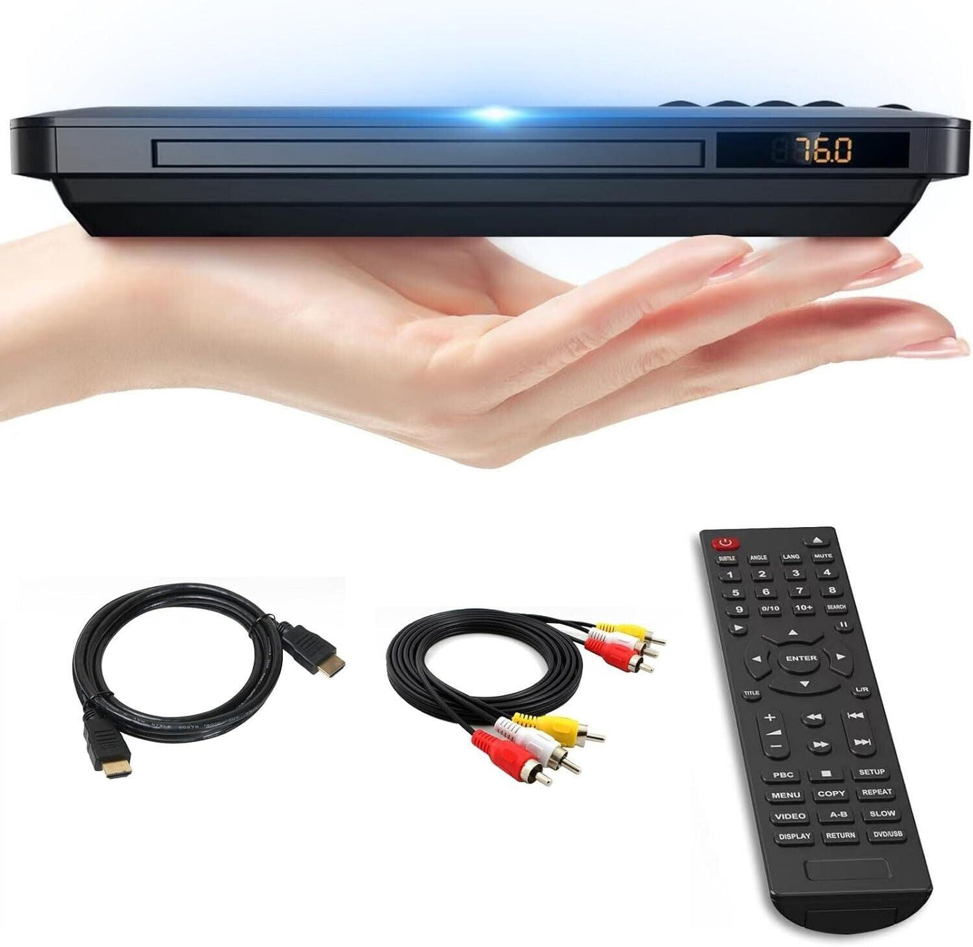 Maite Slim DVD Player UltraThin DVD Player Fr TV Region Free DVD CD Player H