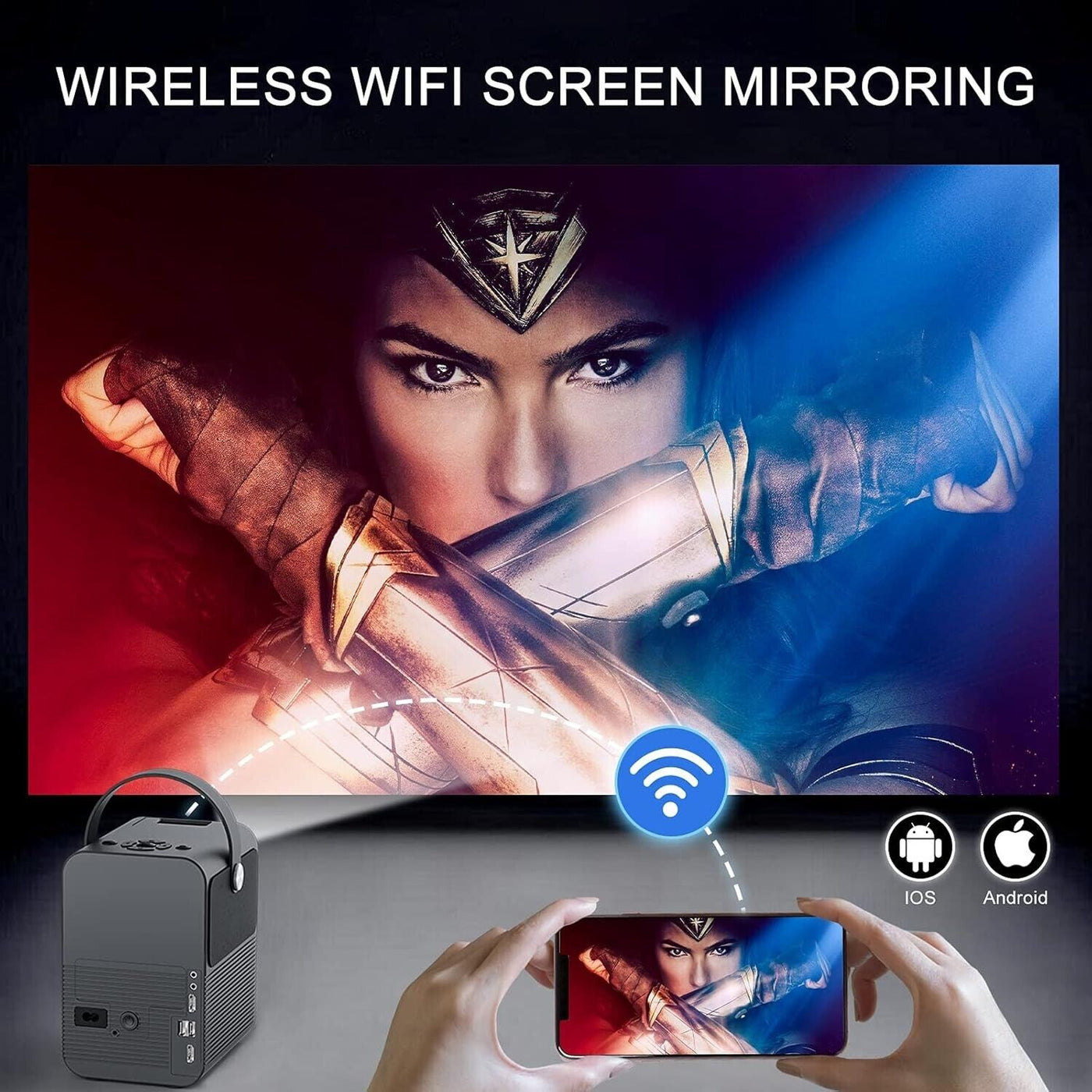 Artlii Play  intelligenter Projektor Android TV 9 150 Zoll 5000 Lum