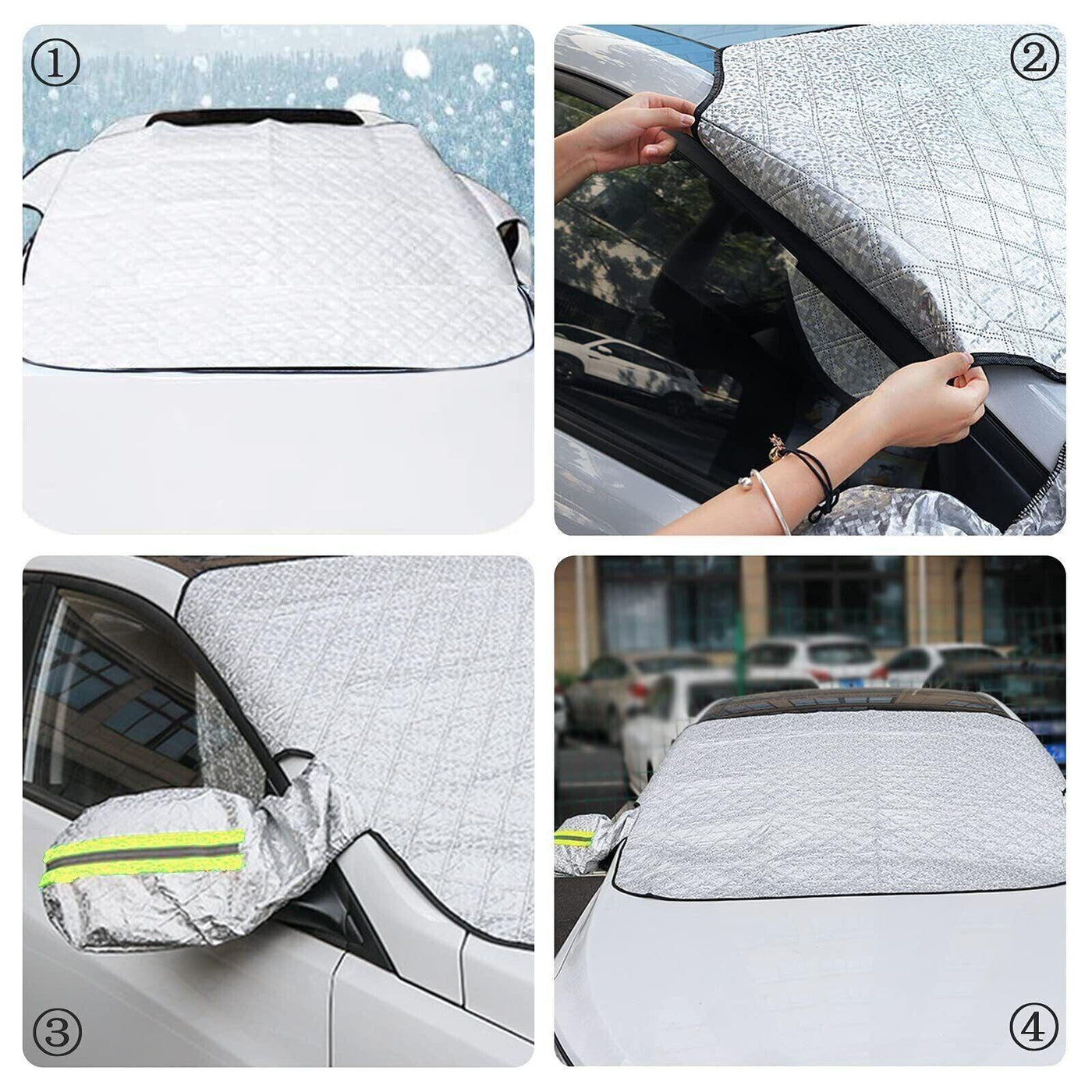 Bigmeda Frontscheibenabdeckung Auto Scheibenabdeckung Auto Winter
