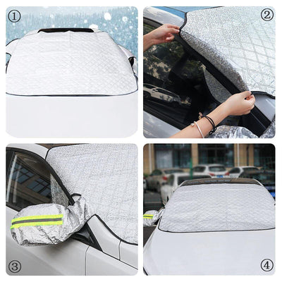 Bigmeda Frontscheibenabdeckung Auto Scheibenabdeckung Auto Winter