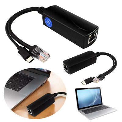 PoE Splitter Type C 5V/4A Adaptive 10/100/1000Mbps PoE Splitter USB TYPE C 5V F1