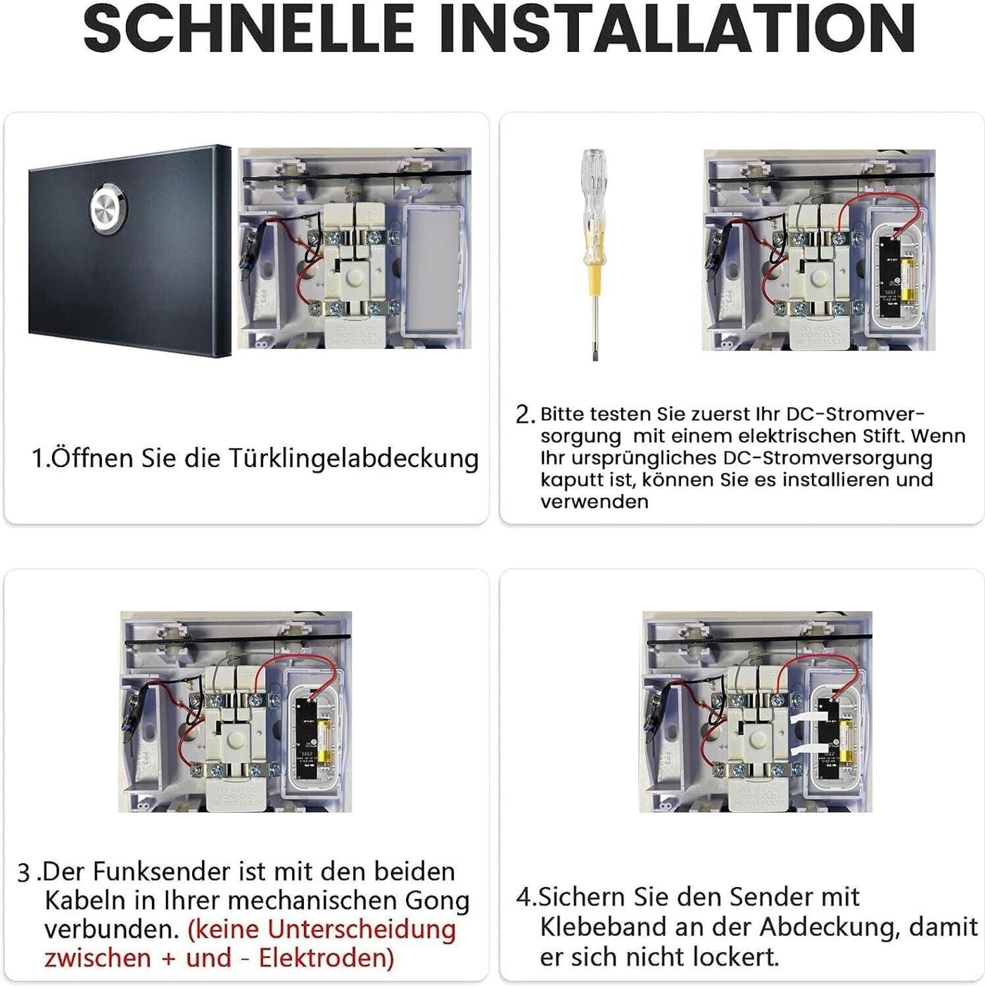 BITIWEND Funksignal Weiterleitung WLAN Funk Erweiterung Set Türklingel und Gong