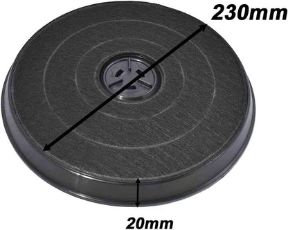 EVAYP / Aktivkohlefilter  230mm für AEG - Bauknecht - Bosh - Faber - Whirlpool