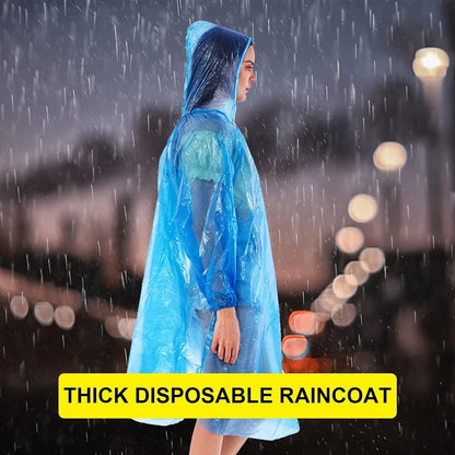 Runmeihe 8 Stück Einweg Regenponchos für Erwachsene, Notfall Regenmäntel Wasserd