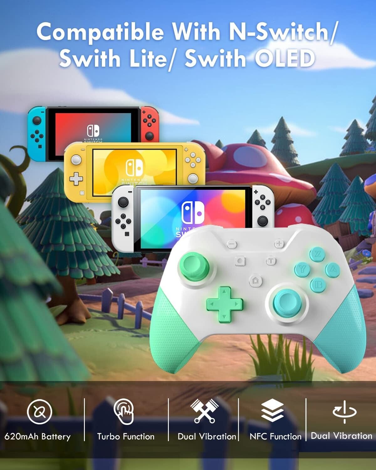 AOLION Wireless Switch Pro Controller für N-switch/Switch Lite/ Switch OLED mit