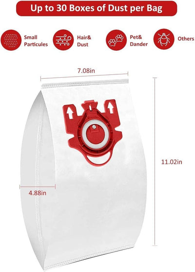 AirClean 3D Staubsaugerbeutel, 10 Stück, kompatibler Ersatz für Miele FJM/GN Vac