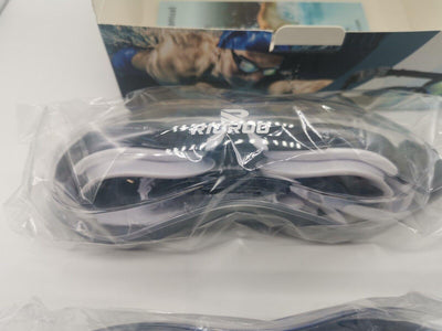 RIOROO 2x Schwimmbrille für Herren & Damen mit Breiten Gläsern, UV 1xBlau 1xWeiß