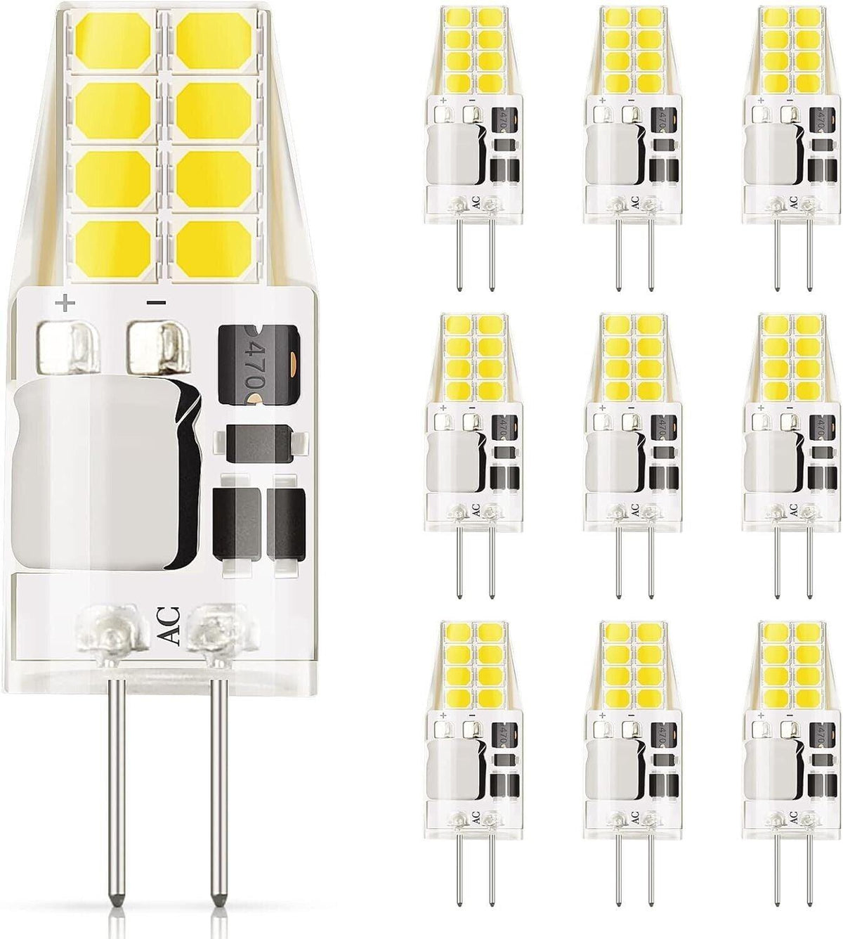 DiCUNO G4 LED Lampe 2W ersetzt für 20W Halogenbirne, Kaltweiß 6000K,