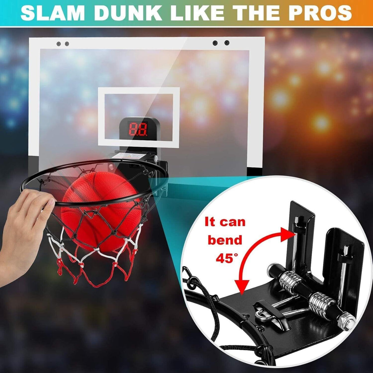 Indoor-Basketballkorb, Ventilator-Rückwände für Jugendliche und Erwachsene, Tür