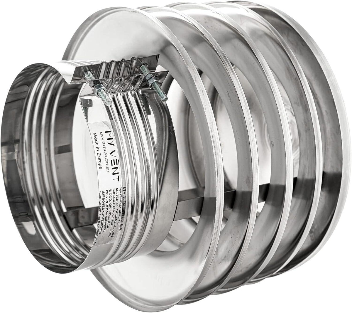myventilation - Edelstahl AISI304, 18/8 Schornsteinabdeckung Kaminaufsatz Verst