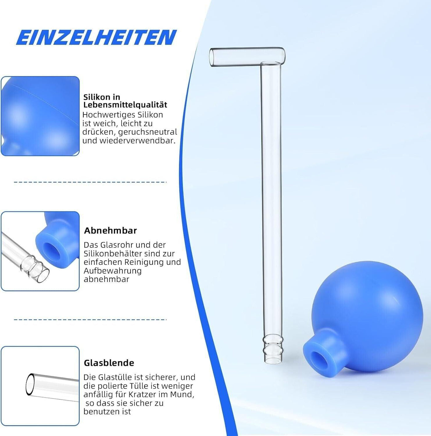 Tonsillensteinentferner zum Entfernen von Mandelsteinen | Schröpfglas gegen Mand