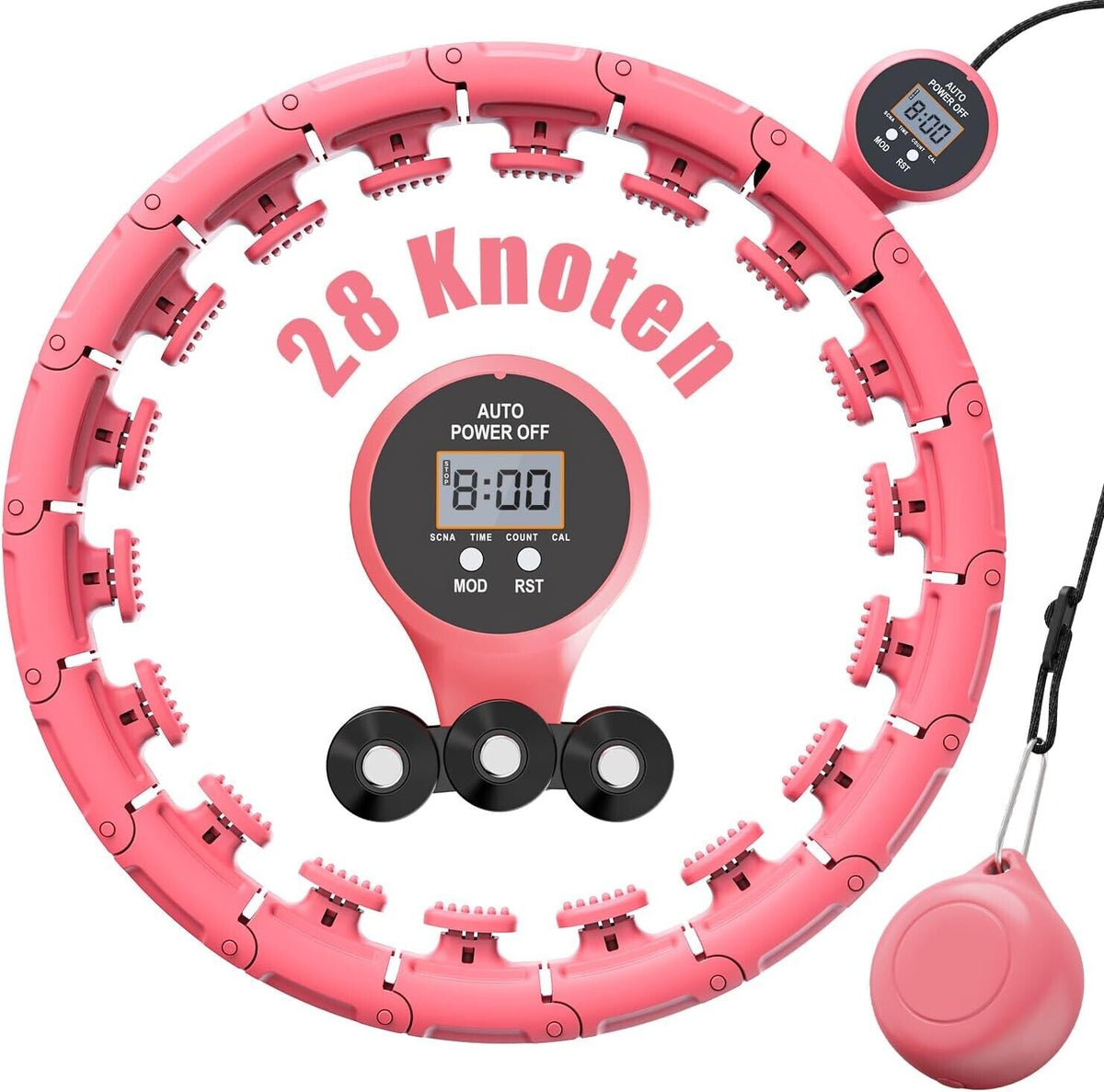 FIVANGIN Smart Weighted Hula Hoop, pink, mit Rundenzähler, neuwertig, OVP