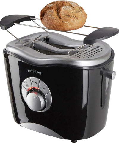 Privileg Toaster 568811, 2 kurze Schlitze, für 2 Scheiben, 860 W, schwarz
