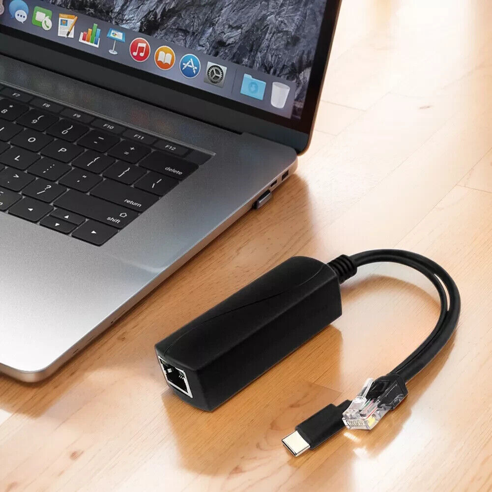PoE Splitter Type C 5V/4A Adaptive 10/100/1000Mbps PoE Splitter USB TYPE C 5V F1