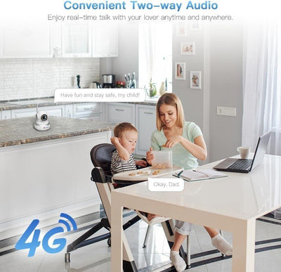 Ctronics 750C - 4G LTE Überwachungskamera Innen , 360° PTZ IP K