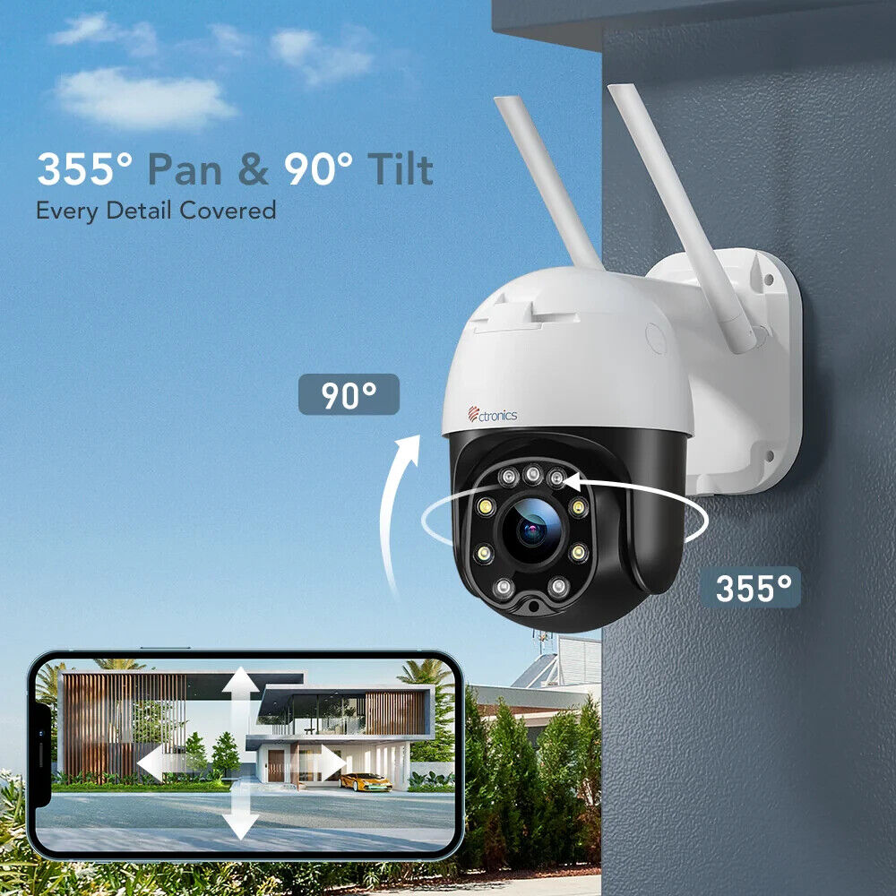 Ctronics 285C 5MP Smart PTZ WiFi-Außenkamera mit 5-fachem Zoom und 30 m(C2)