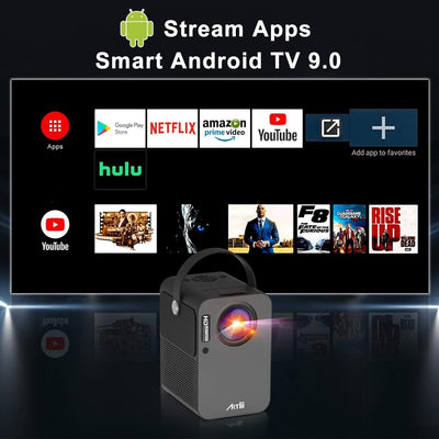 Artlii Play  intelligenter Projektor Android TV 9 150 Zoll 5000 Lum