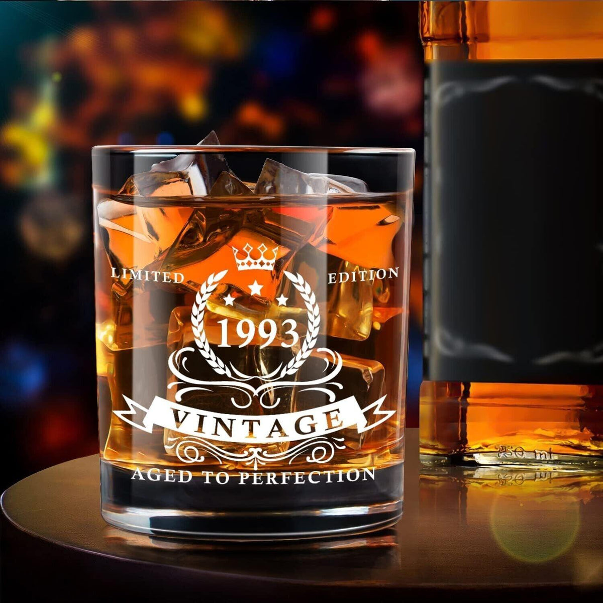 LIGHTEN LIFE 31 Geburtstagsgeschenke für Männer,1993 Whiskyglas in wertvoller Ho
