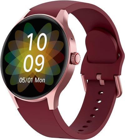 BingoFit Smartwatch Damen mit Telefonfunktion,1,43'' AMOLED Touchscreen Fitnessu