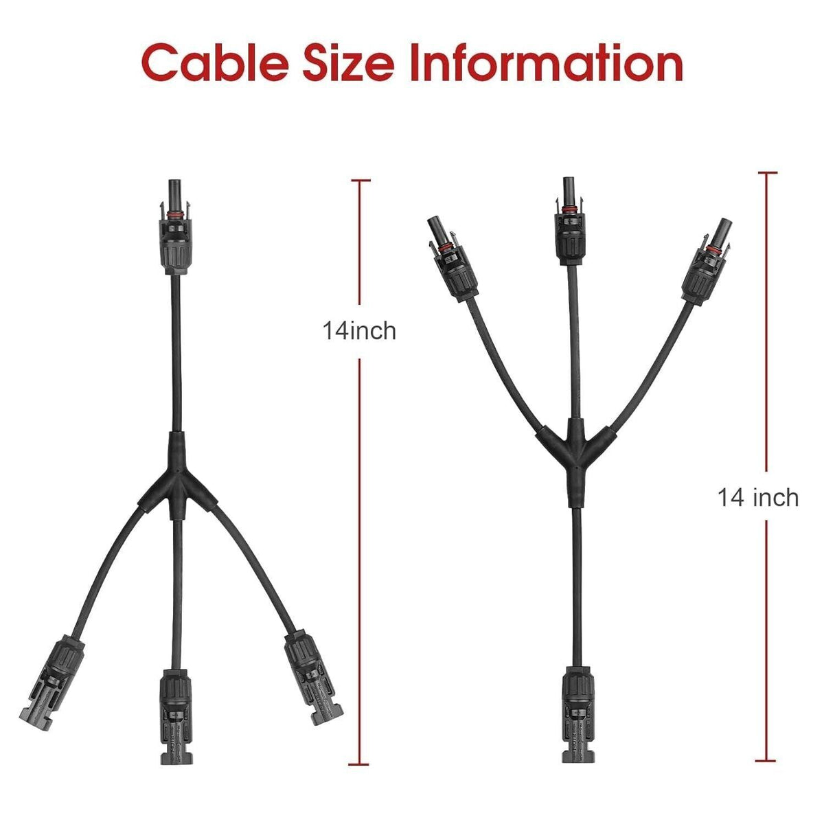 PAEKQ Solarkabel Y-Verteiler Solarpanel Kabel Y-Stecker Solar 4 mm² PV Parallela