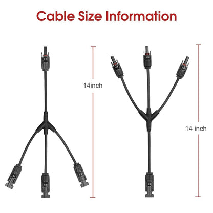PAEKQ Solarkabel Y-Verteiler Solarpanel Kabel Y-Stecker Solar 4 mm² PV Parallela