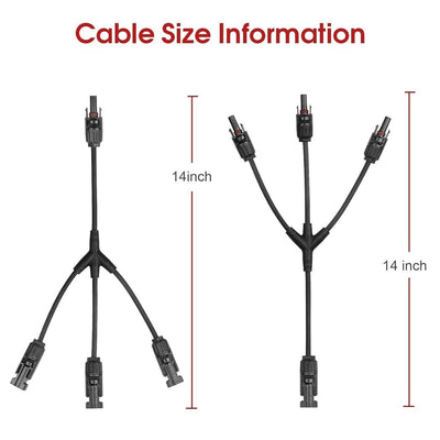 PAEKQ Solarkabel Y-Verteiler Solarpanel Kabel Y-Stecker Solar 4 mm² PV Parallela