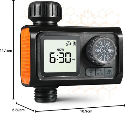 Kazeila Programmierbarer Schlauch-Bewässerungstimer, digitaler Bewässerungs-/Spr