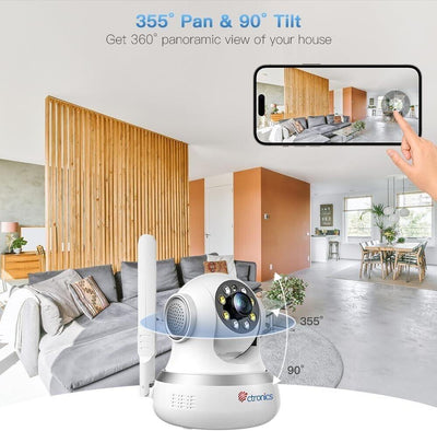 Ctronics 750C - 4G LTE Überwachungskamera Innen , 360° PTZ IP K