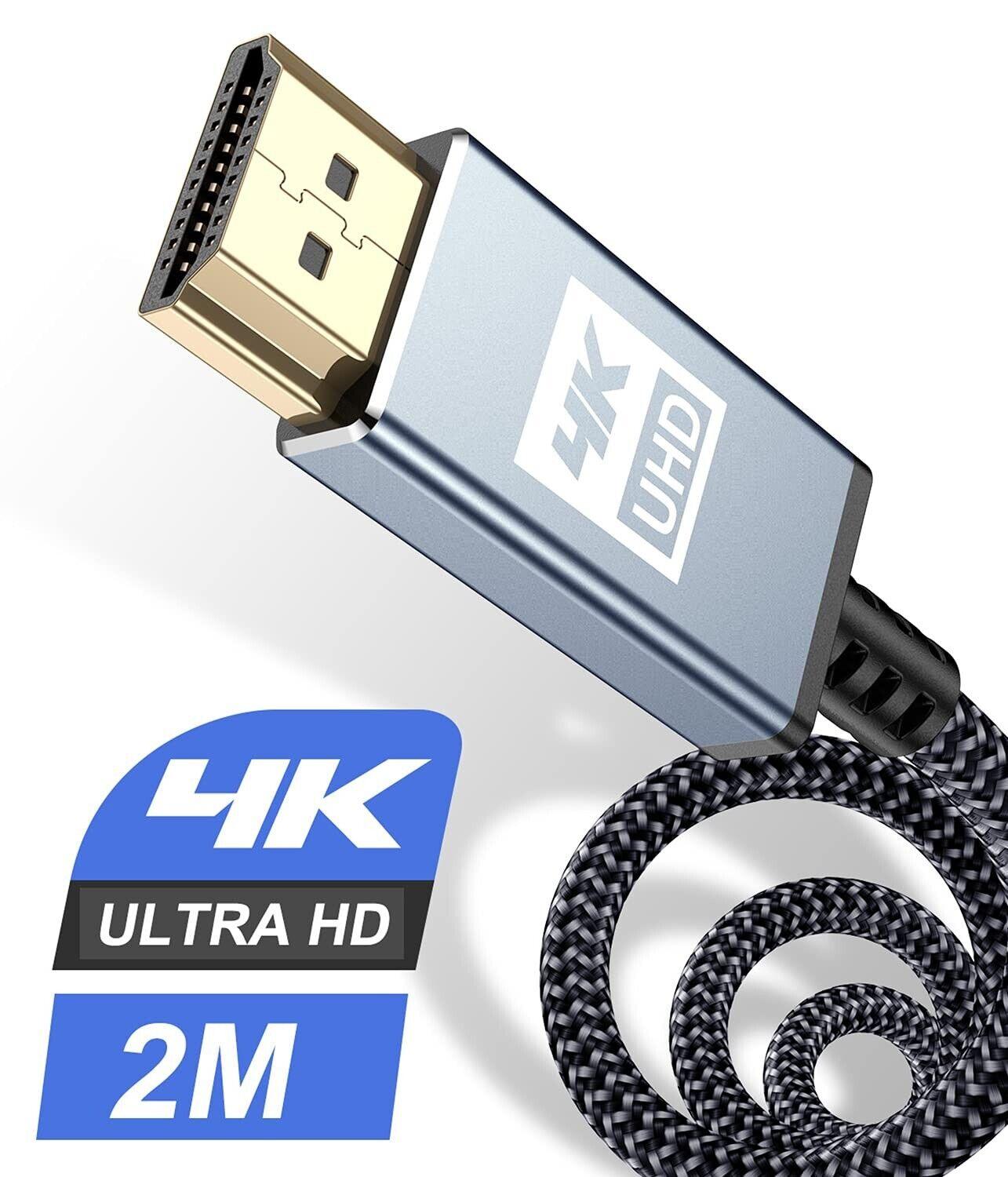 Compux - 4K HDMI Kabel 2Meter, HDMI Kabel 4K @ 60Hz 18Gbps Highspeed