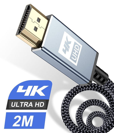 Compux - 4K HDMI Kabel 2Meter, HDMI Kabel 4K @ 60Hz 18Gbps Highspeed