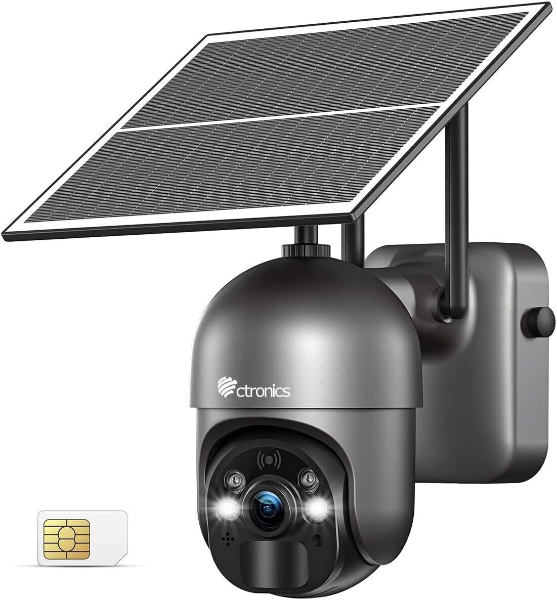 ctronics S20 4G LTE Überwachungskamera mit SIM Karte Aussen, 2K 3MP PTZ Solar