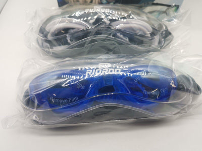 RIOROO 2x Schwimmbrille für Herren & Damen mit Breiten Gläsern, UV 1xBlau 1xWeiß
